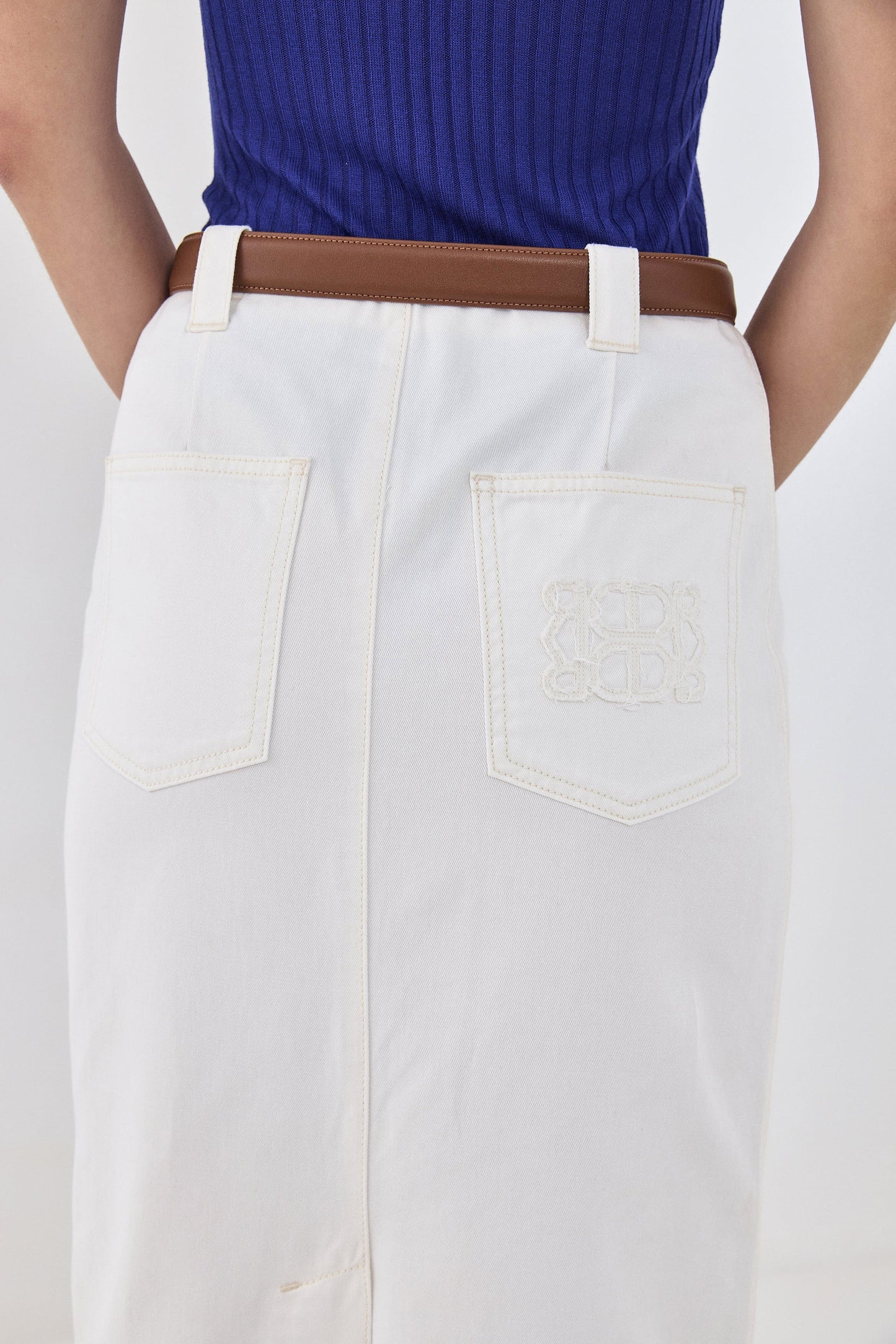 Drill Cotton Maxi Skirt - Dé Rococo