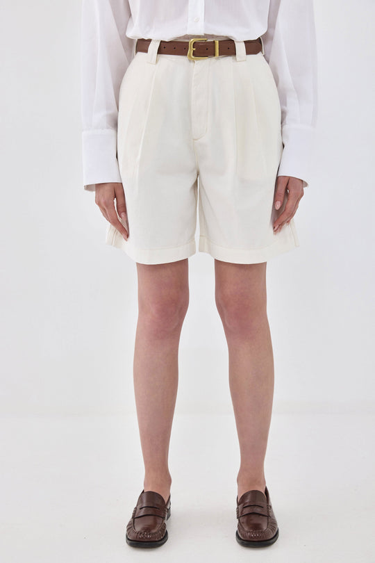 Drill Cotton Wide Leg Bermuda - Dé Rococo