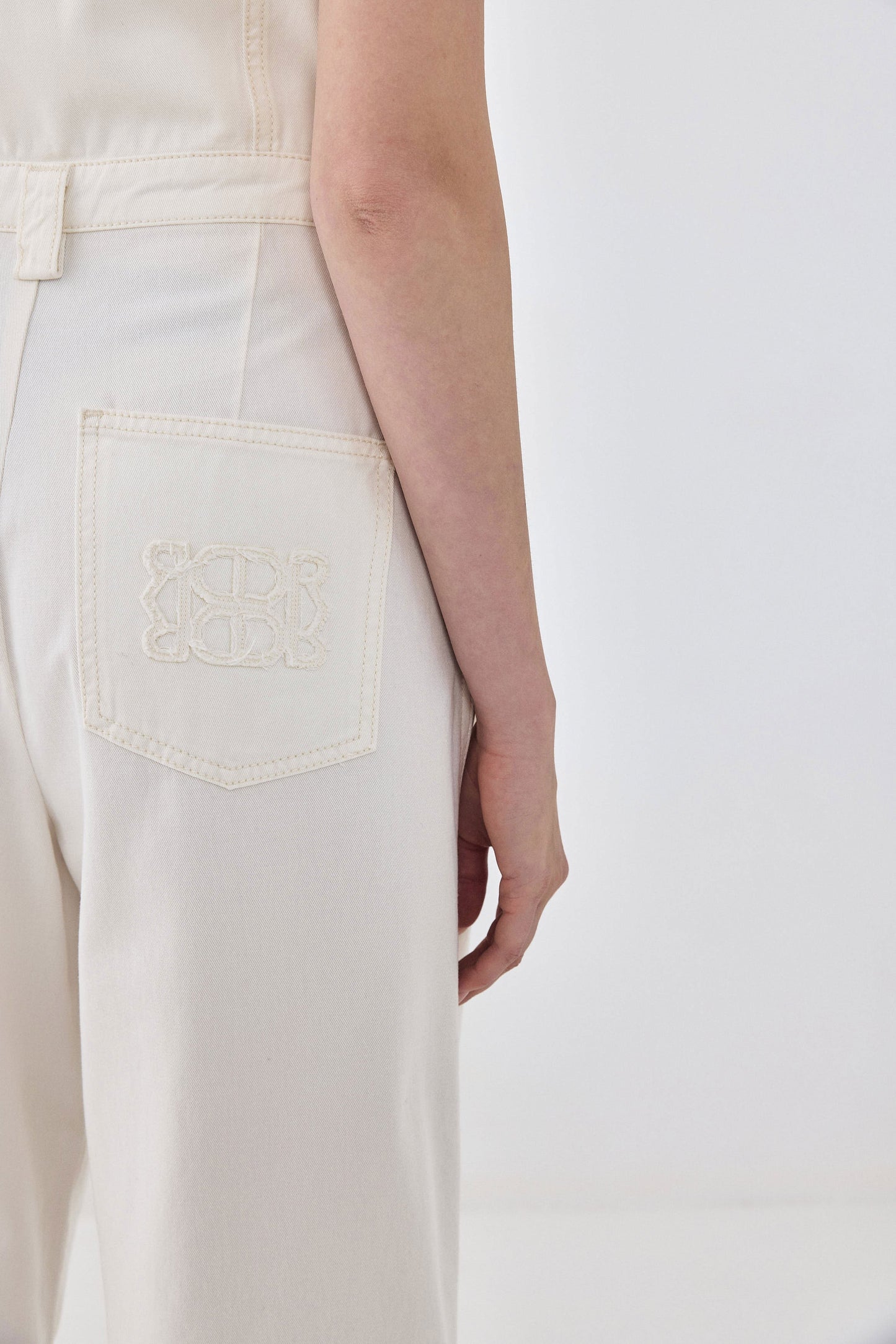 Drill Cotton Strapless Jumpsuit - Dé Rococo