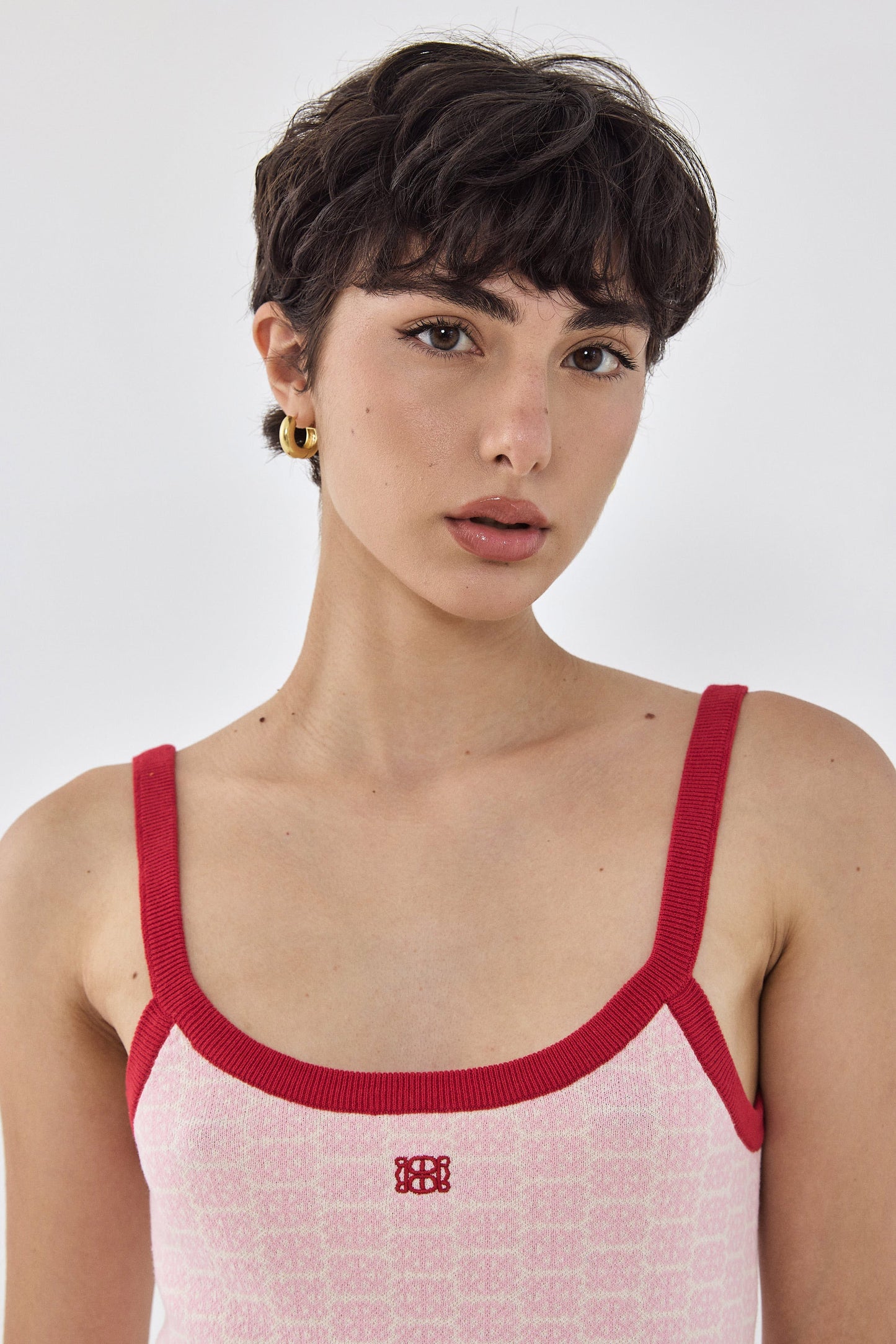 Monogram Thin Strap Tank Top - Dé Rococo