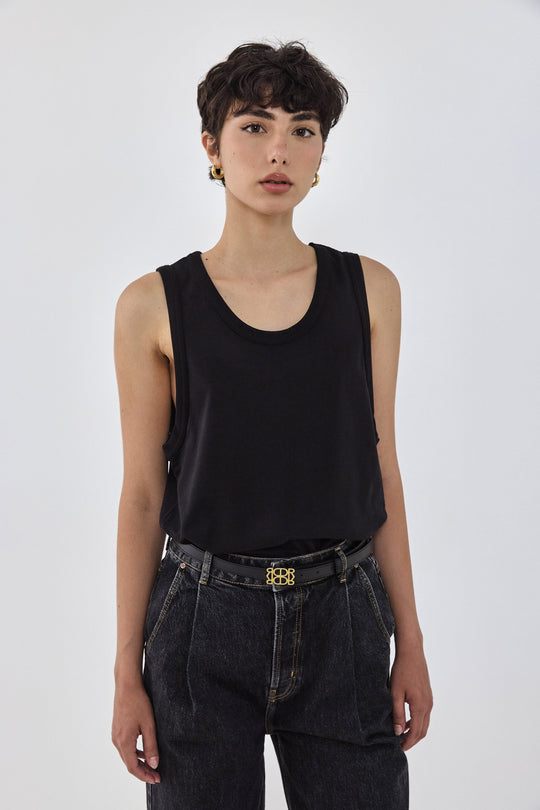 Heavy Cotton Boxy Tank Top - Dé Rococo