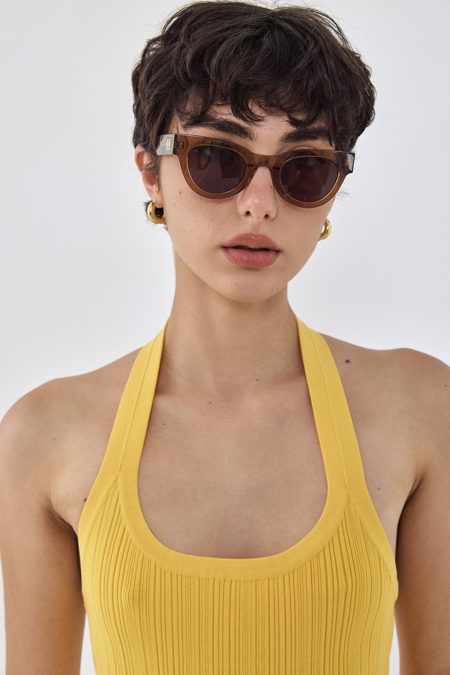 Collared Ribbed Tank Top - Dé Rococo