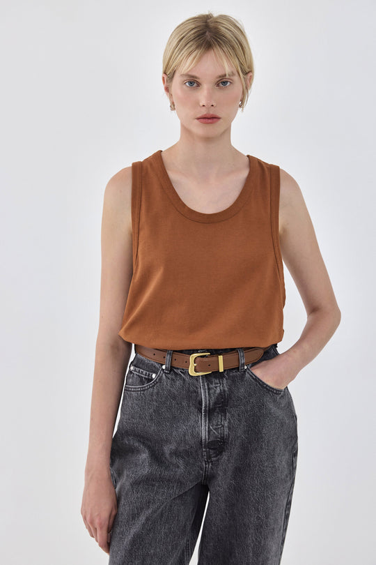 Heavy Cotton Boxy Tank Top - Dé Rococo