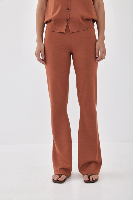 Knitted Bootcut Pants - Dé Rococo
