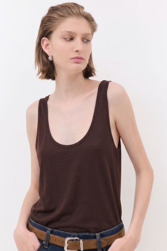 Deep Scoop Tank Top