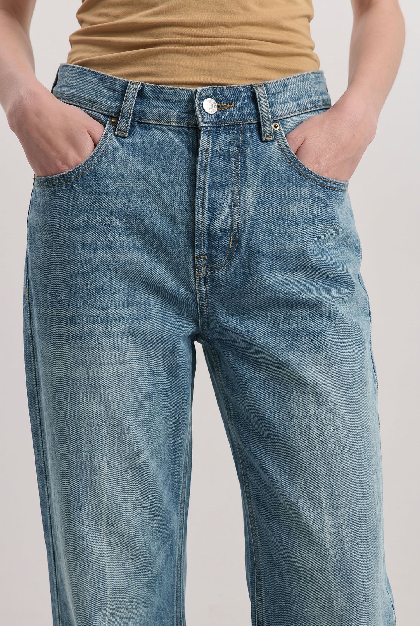 No.11| Mid Rise Full Length Baggy Denim