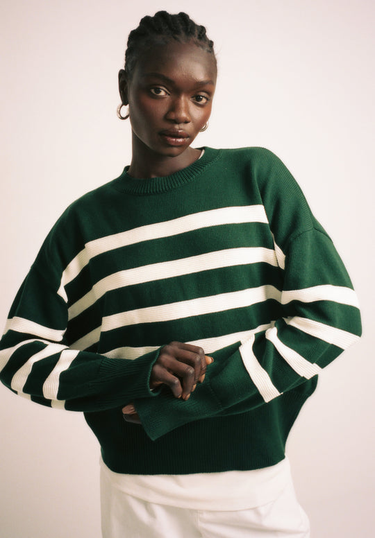 Oversized Striped Sweater - Dé Rococo