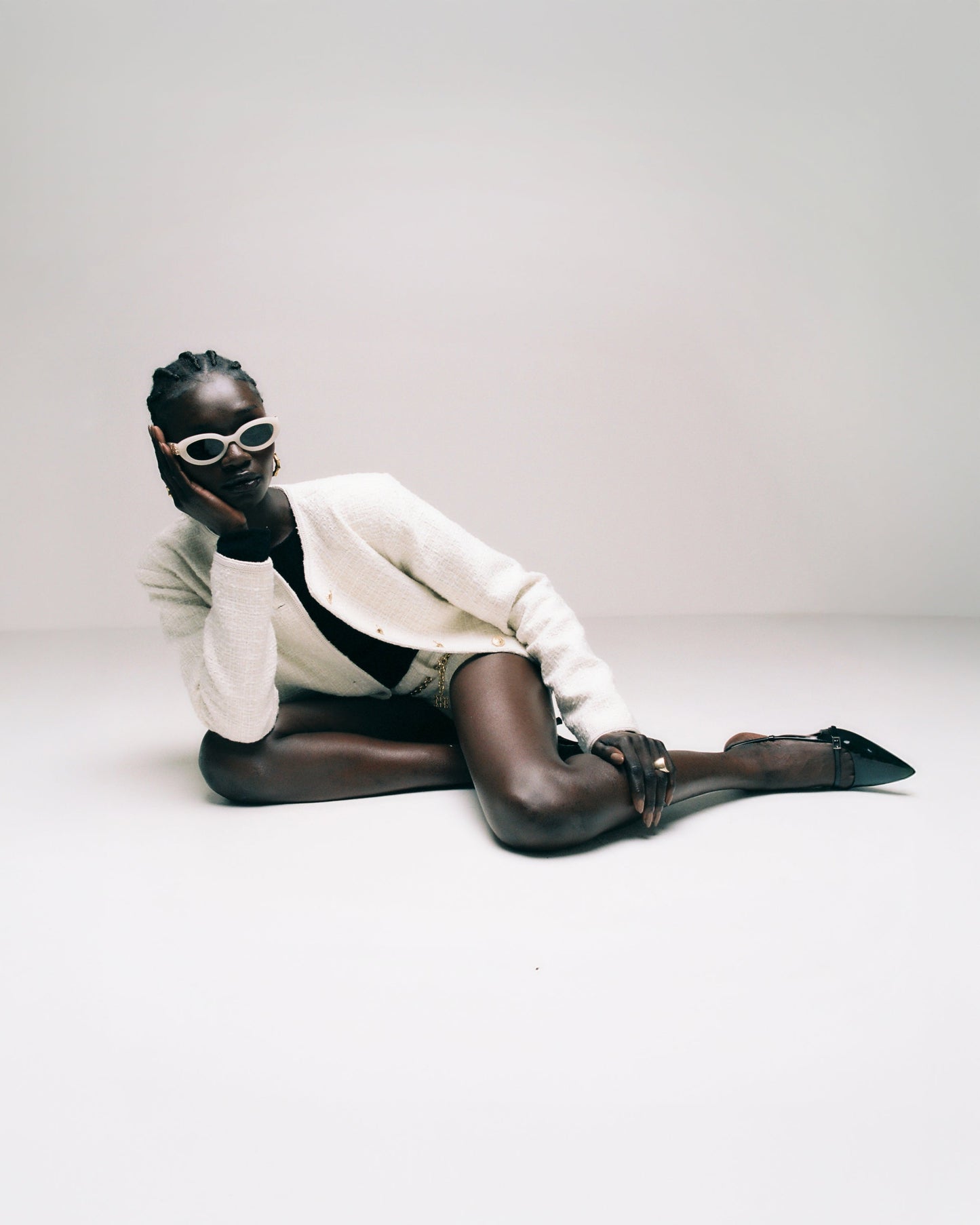 Cropped Tweed Jacket - Dé Rococo