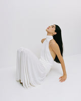 Draped Jersey Maxi Dress