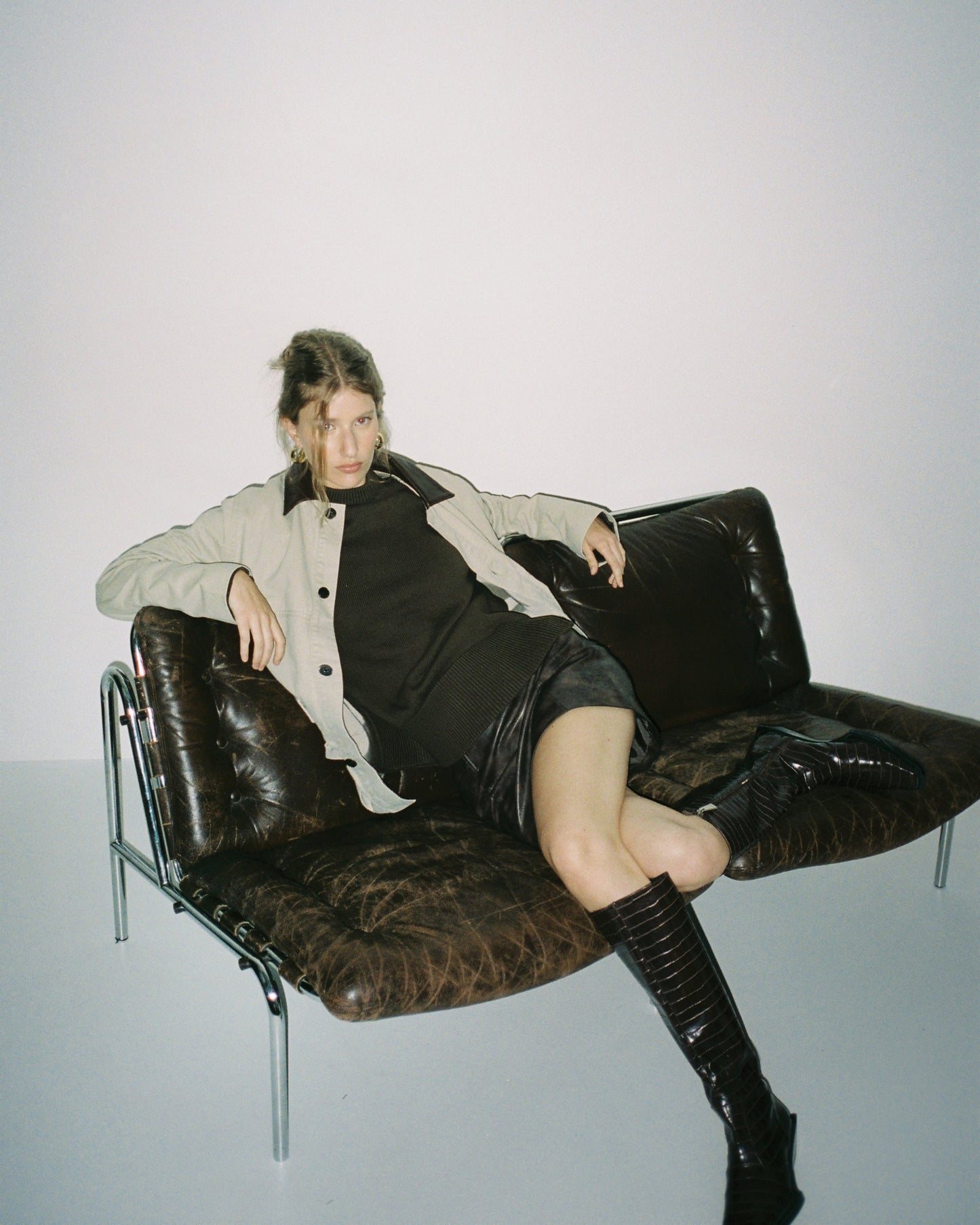 Washed Oversized Barn Jacket - Dé Rococo