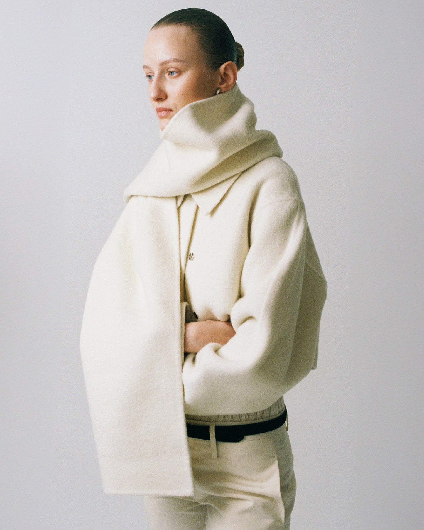 Double Wool Cropped Jacket