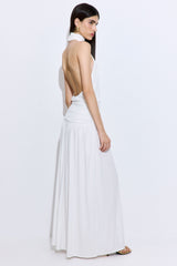 Draped Jersey Maxi Dress