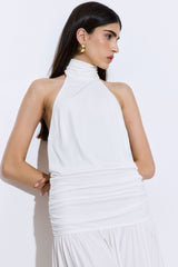 Draped Jersey Maxi Dress