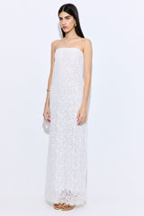 Strapless Lace Maxi Dress