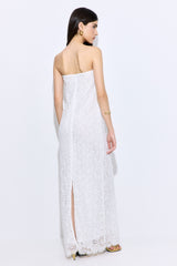 Strapless Lace Maxi Dress