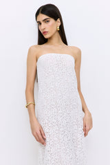 Strapless Lace Maxi Dress