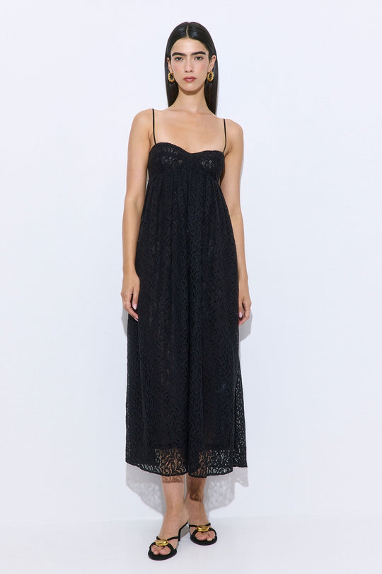 Corset Lace Midi Dress - Dé Rococo