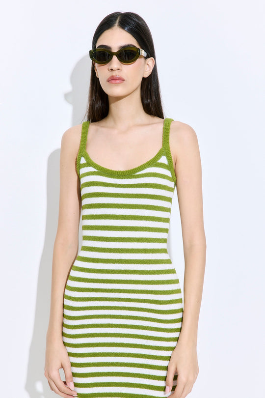 Boucle Strappy Maxi Dress - Dé Rococo