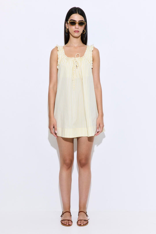 Ruffled Poplin Mini Dress - Dé Rococo
