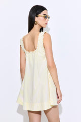 Ruffled Poplin Mini Dress