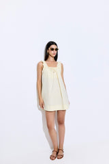 Ruffled Poplin Mini Dress