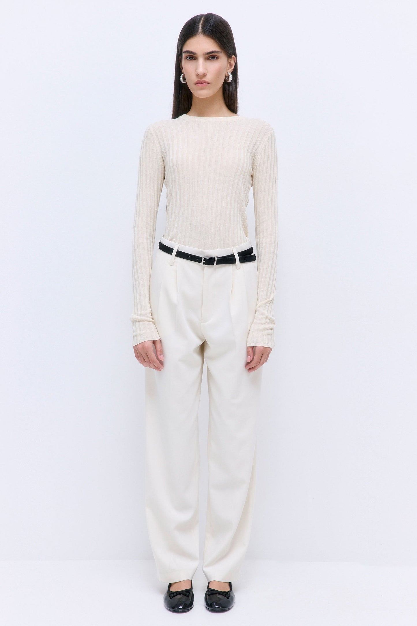 Wide Rib Crew Neck