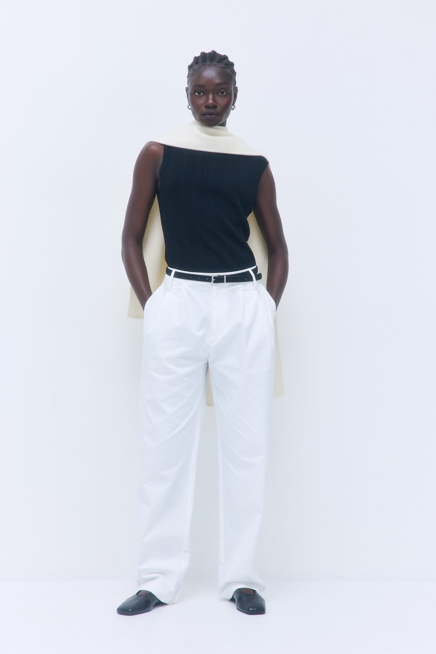 Ribbed Boat Neck Vest