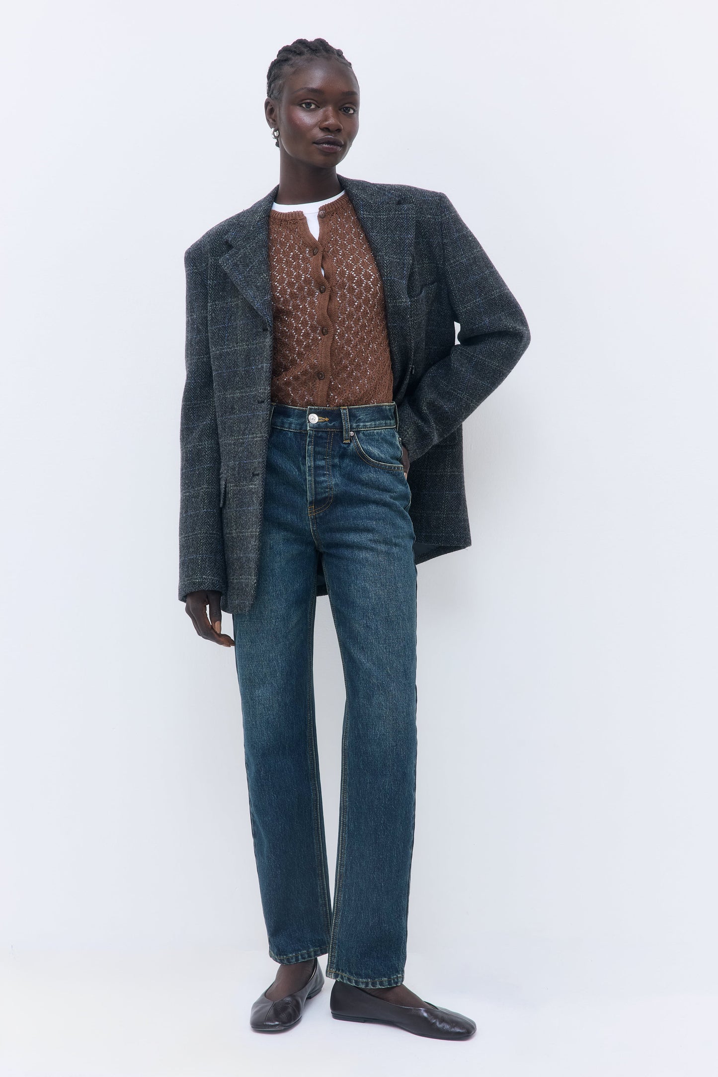 No.6| High Waisted Straight Full Length Denim - Dé Rococo