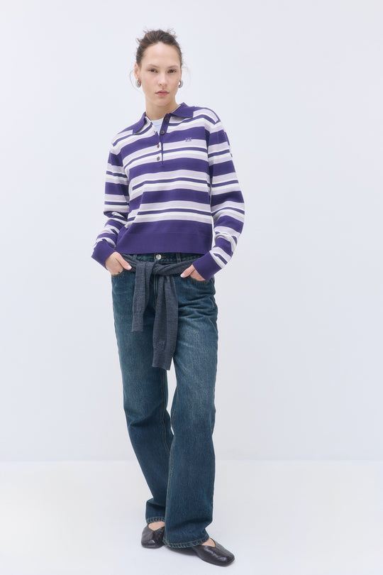 Long Sleeved Knitted Polo Shirt - Dé Rococo