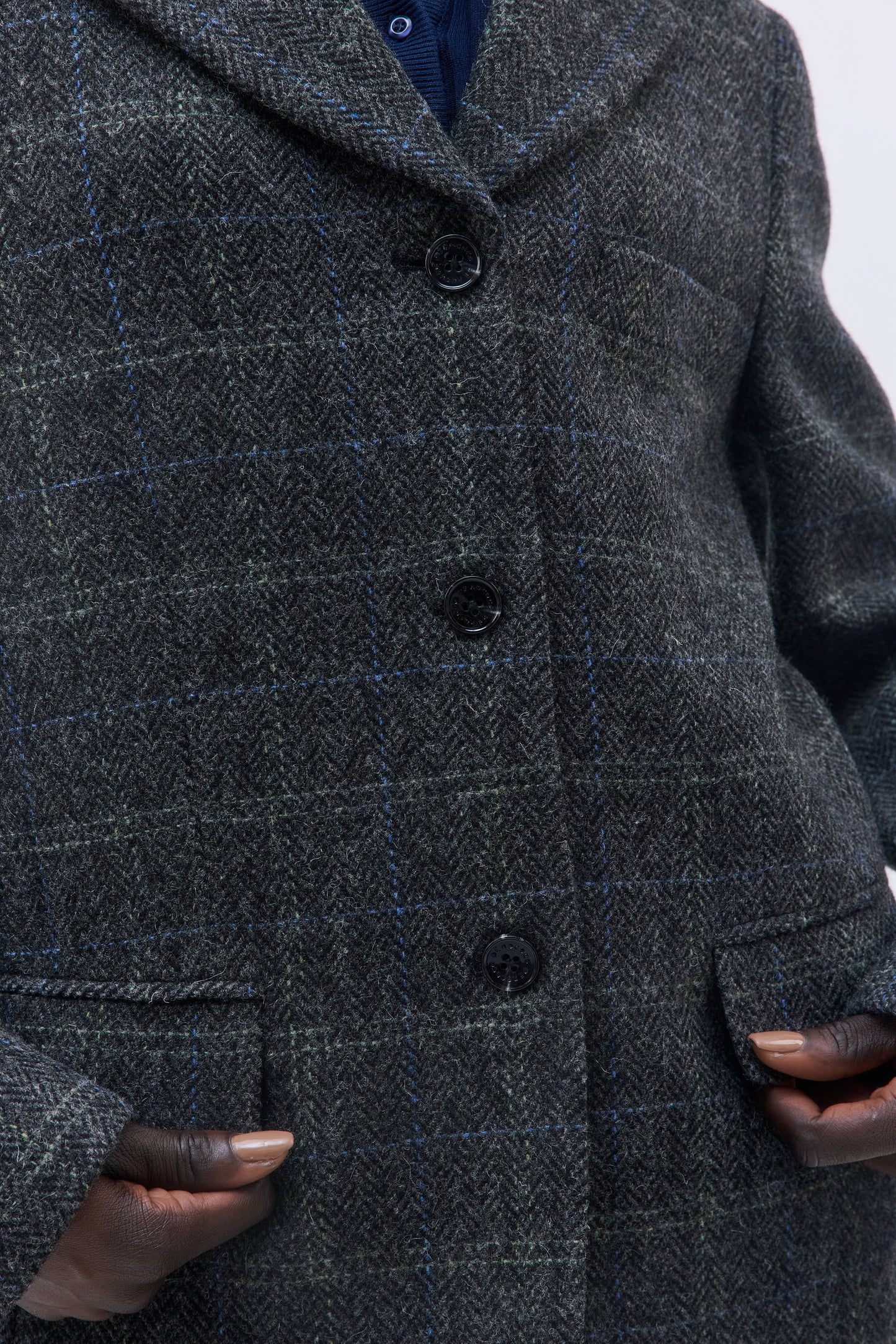 Tailored Wool Plaid Jacket