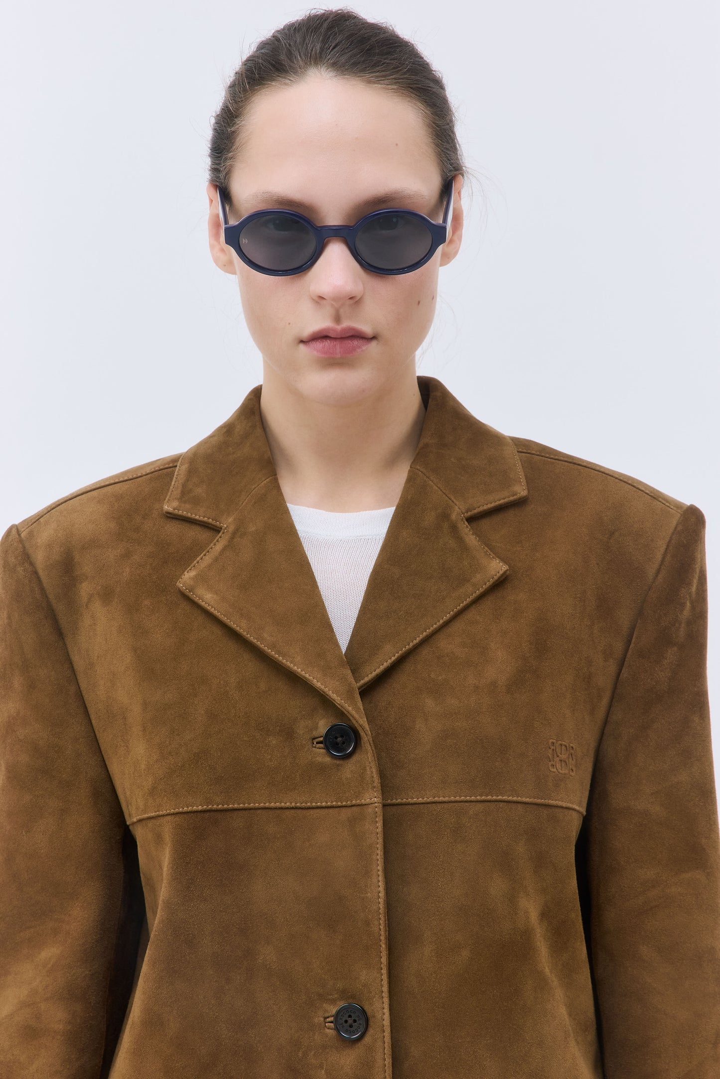 Suede Leather Blazer - Dé Rococo