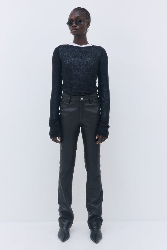 High Rise Leather Pants - Dé Rococo