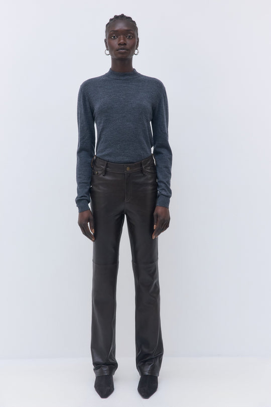 High Rise Leather Pants - Dé Rococo