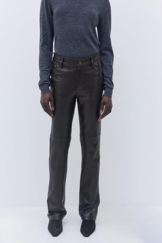 High Rise Leather Pants - Dé Rococo