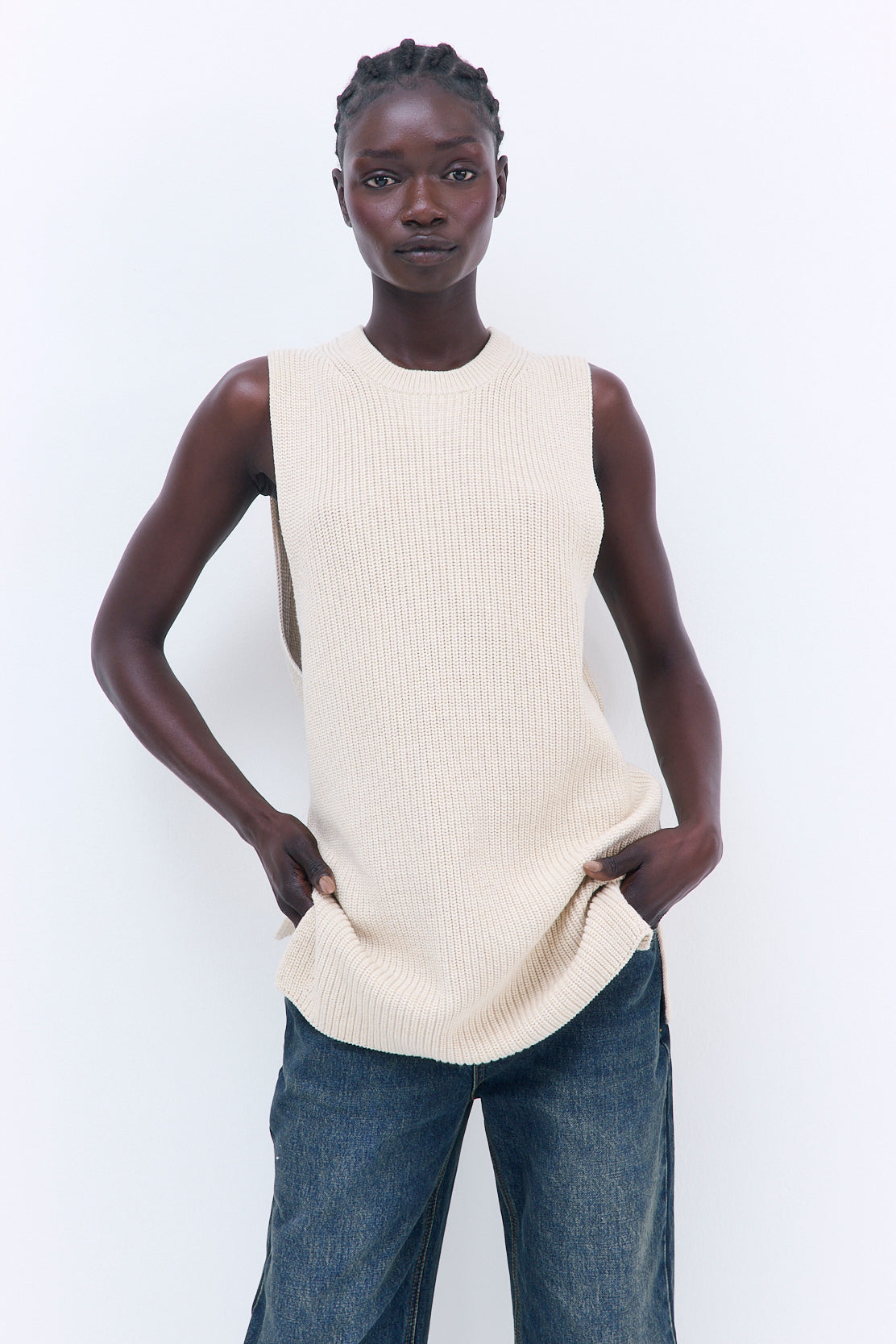 Oversized Crewneck Vest - Dé Rococo
