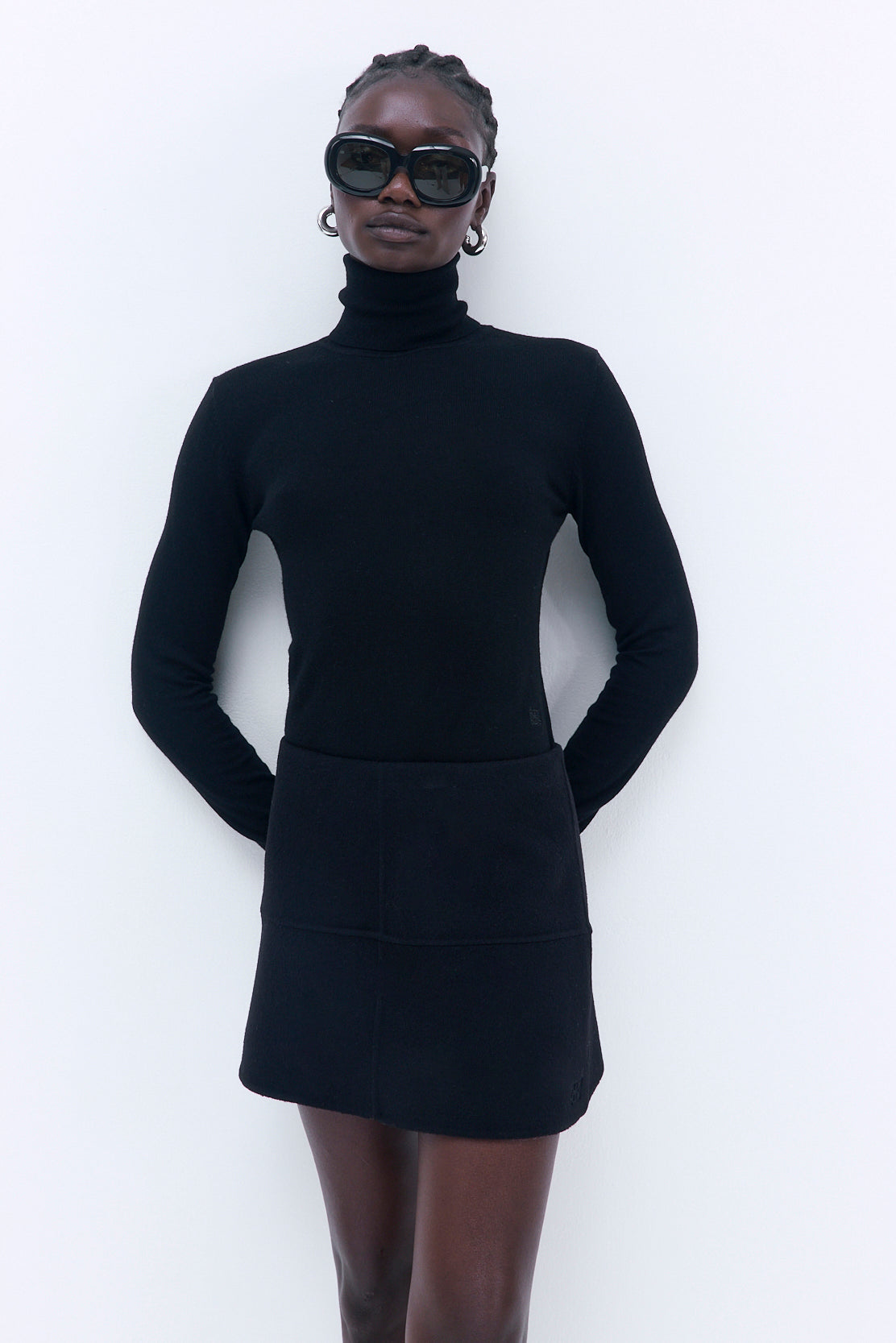 Double Wool Mini Skirt