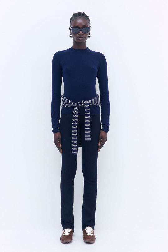 Merino Wool Crewneck Top - Dé Rococo