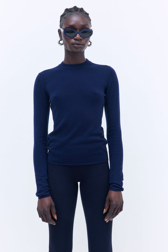 Merino Wool Crewneck Top - Dé Rococo