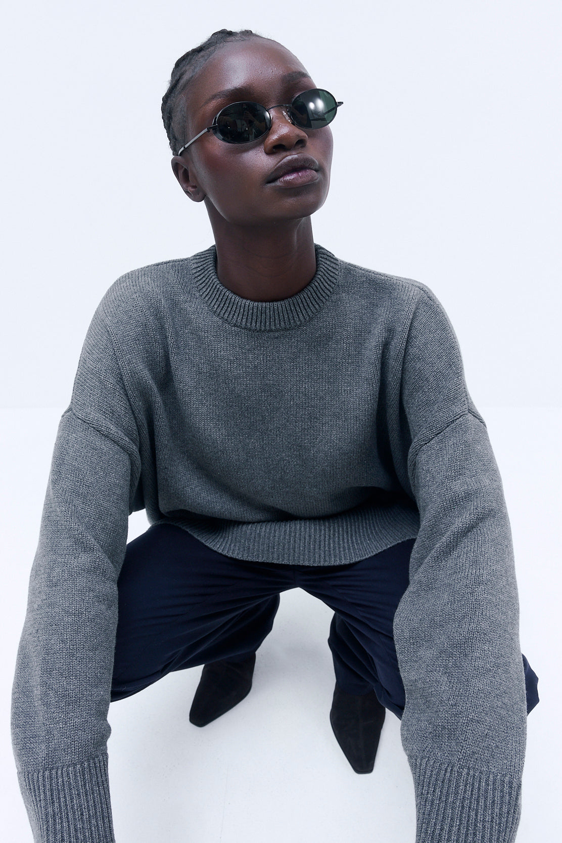 Oversized Crew Neck Jumper - Dé Rococo