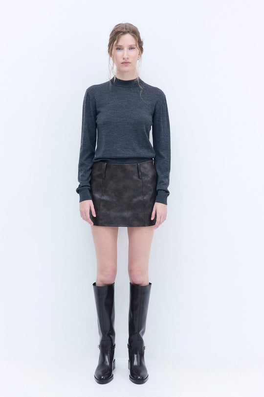 Merino Wool Crew Neck Sweater - Dé Rococo