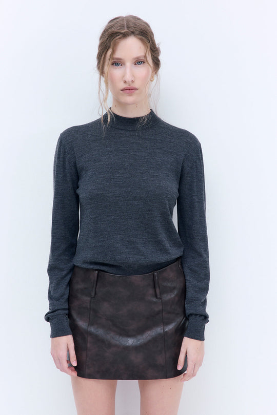 Merino Wool Crew Neck Sweater - Dé Rococo