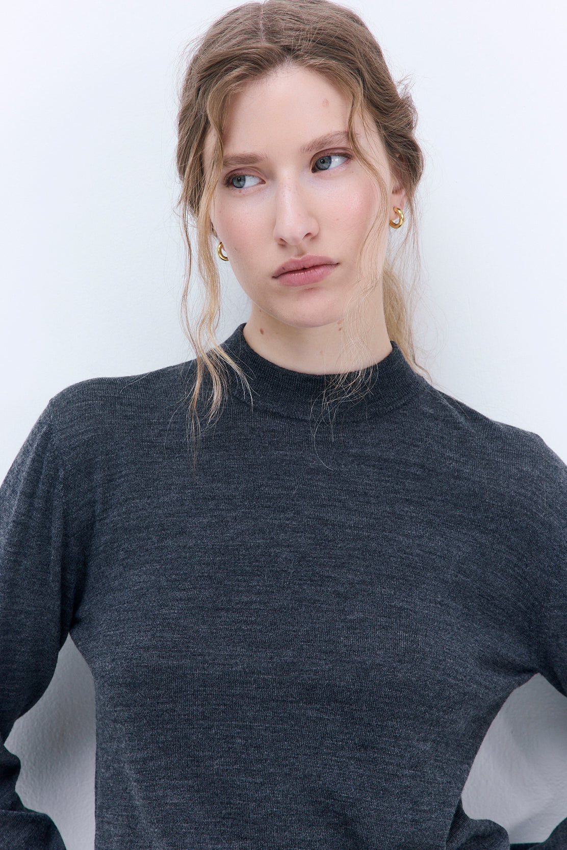 Merino Wool Crew Neck Sweater - Dé Rococo