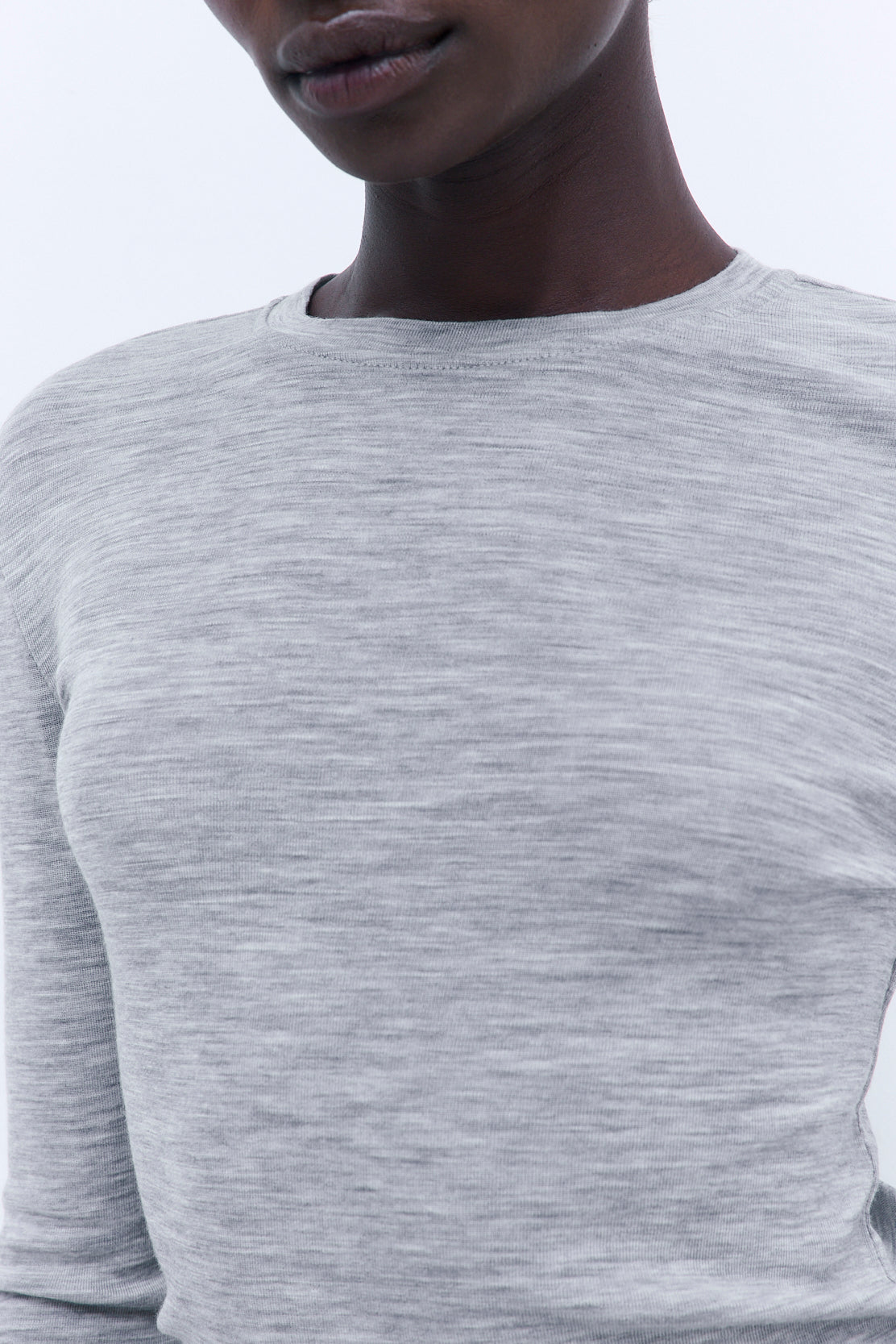 Fitted Thin Wool Long Sleeve