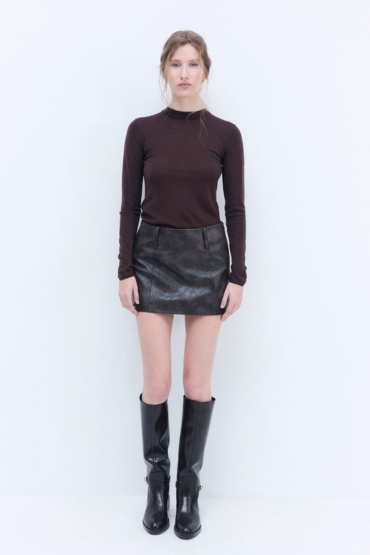 Merino Wool Crewneck Top - Dé Rococo
