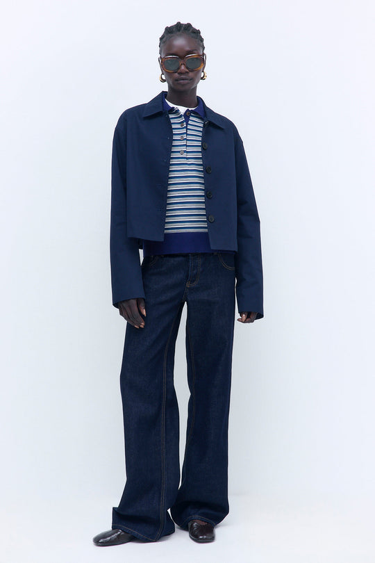Long Sleeved Knitted Polo Shirt - Dé Rococo
