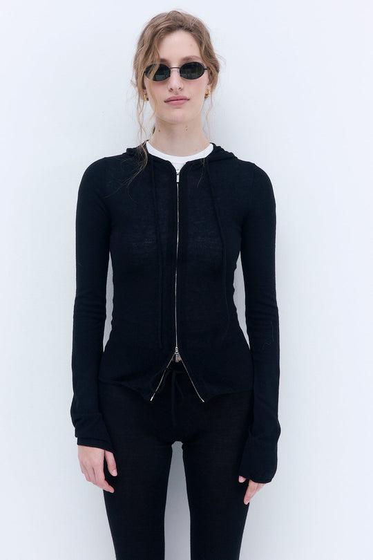 Lightweight Zipper Cardigan - Dé Rococo
