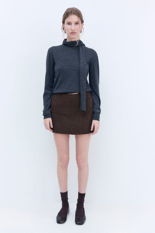 Double Wool Mini Skirt - Dé Rococo