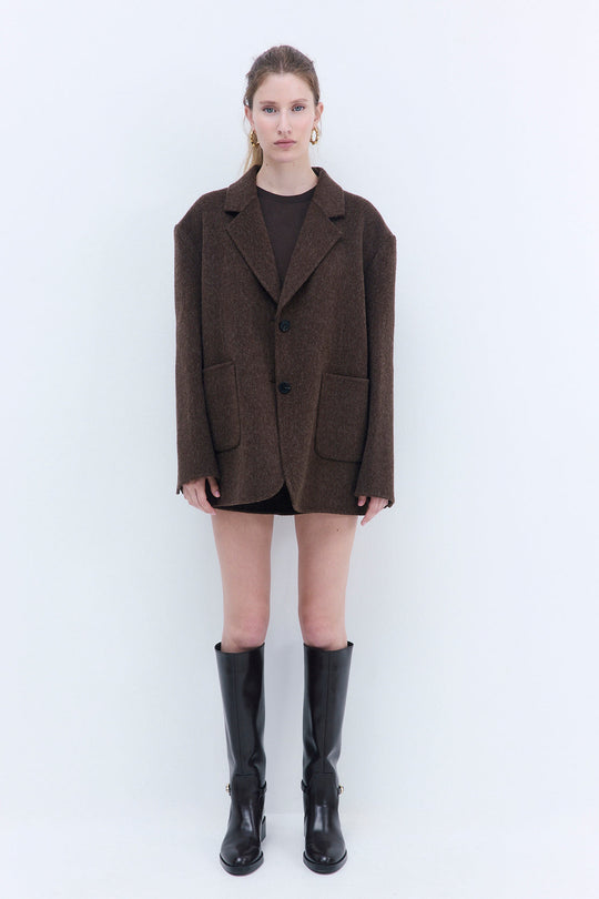 Oversized Double Wool Blazer - Dé Rococo