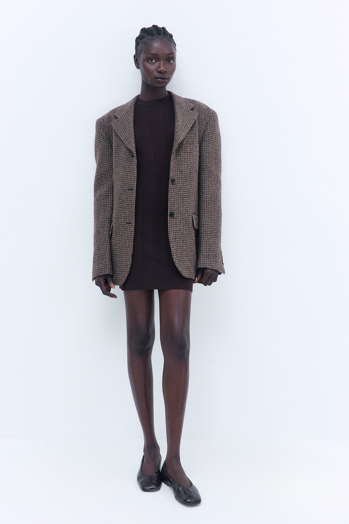 Ribbed Long Sleeve Mini Dress - Dé Rococo