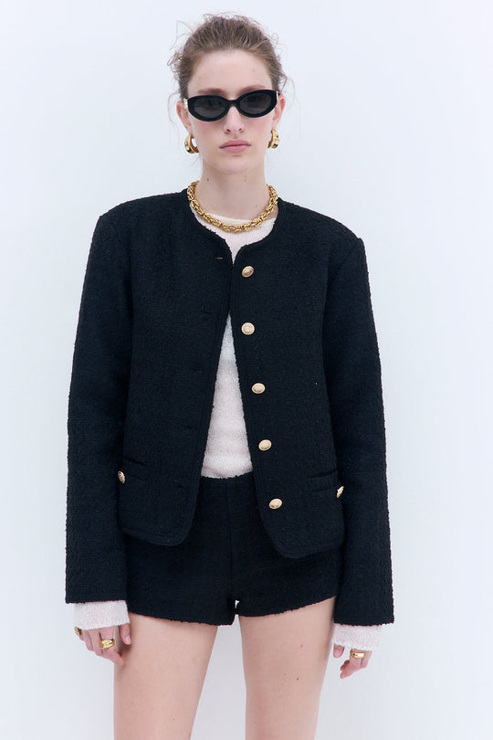 Cropped Tweed Jacket - Dé Rococo